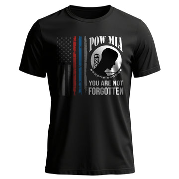 POW MIA Never Forgotten Honoring US T-Shirt