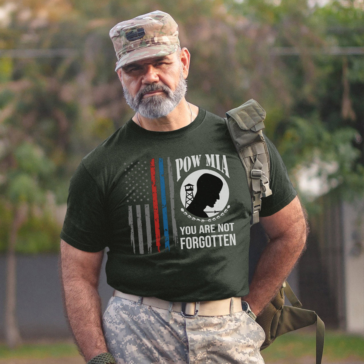 POW MIA Never Forgotten Honoring US T-Shirt