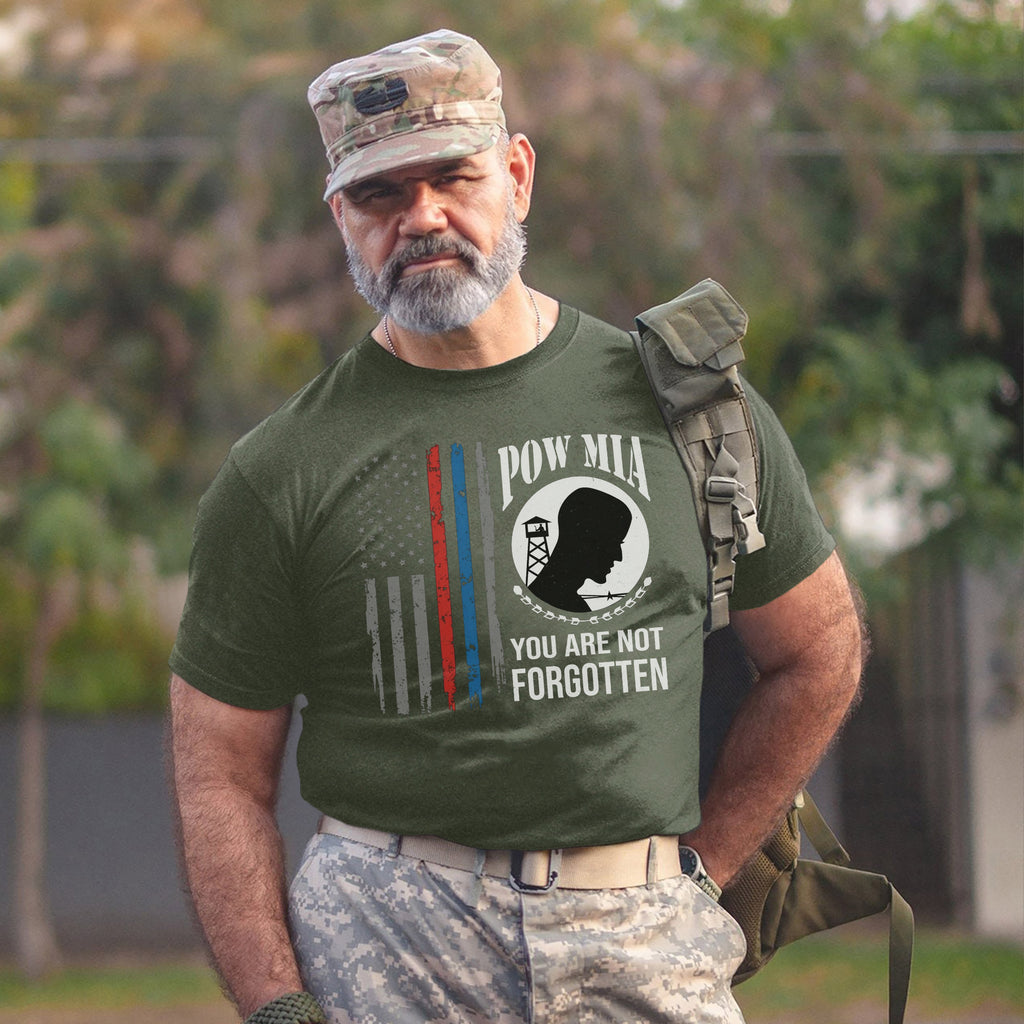 POW MIA Never Forgotten Honoring US T-Shirt