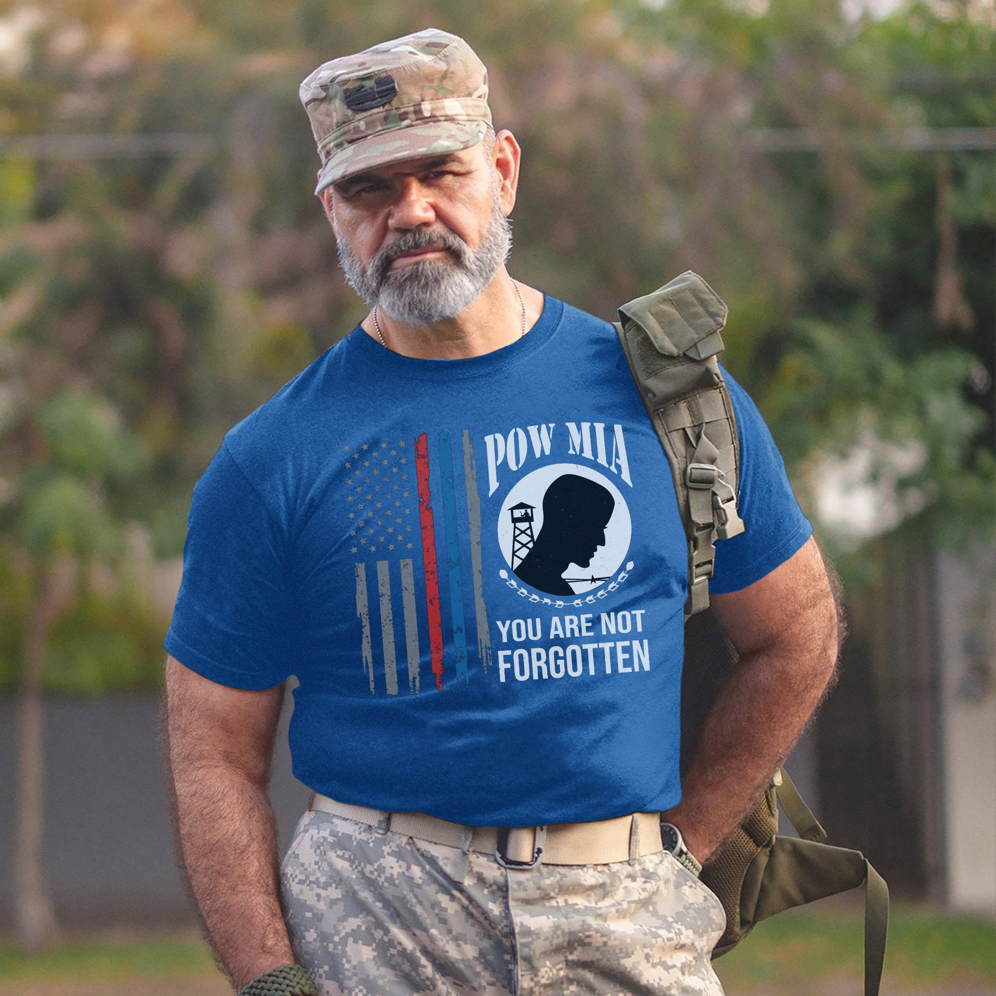 POW MIA Never Forgotten Honoring US Military Veterans With Pride and Remembrance T-Shirt