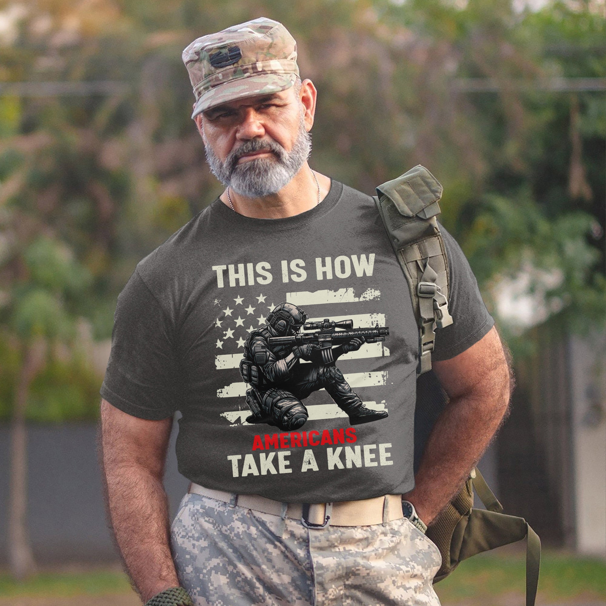 This Is How Americans Take a Knee Honoring Fallen Heroes with Respect Pride and Patriotism T-Shirt