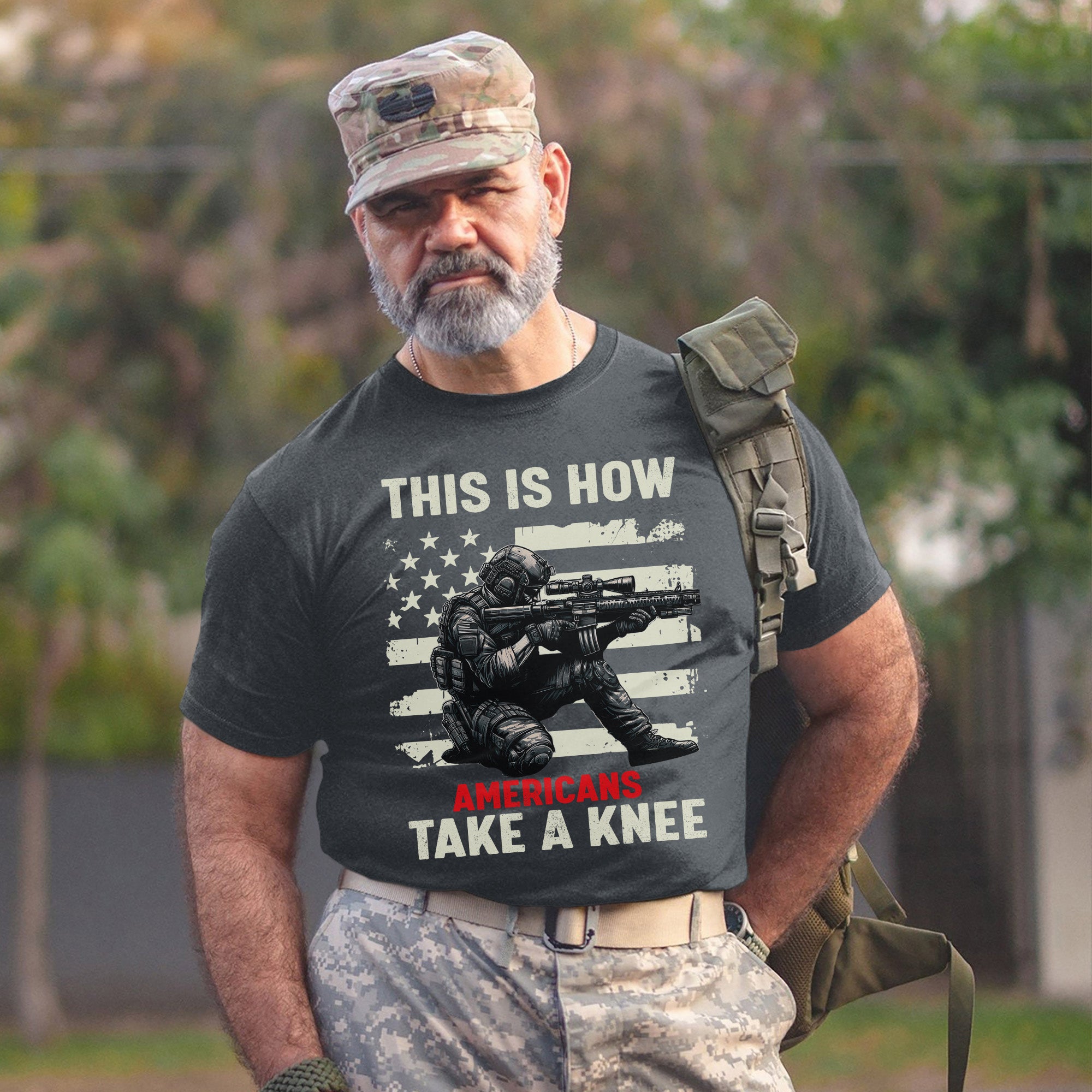 This Is How Americans Take a Knee Honoring Fallen Heroes with Respect Pride and Patriotism T-Shirt