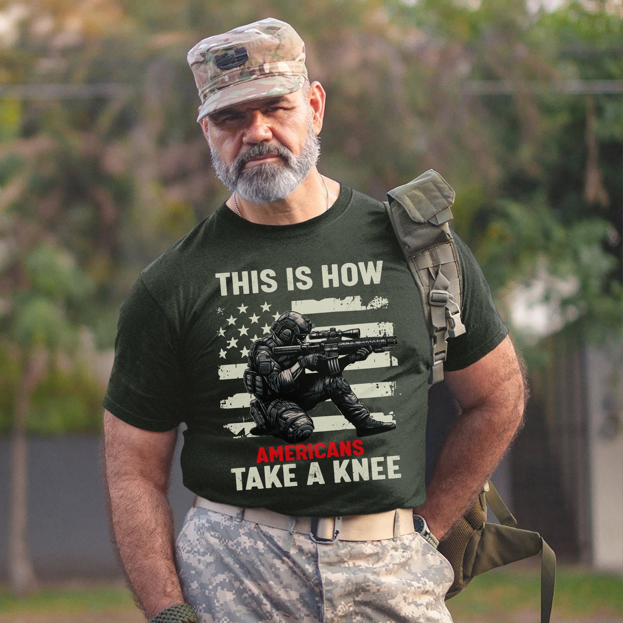 This Is How Americans Take a Knee Honoring Fallen Heroes with Respect Pride and Patriotism T-Shirt