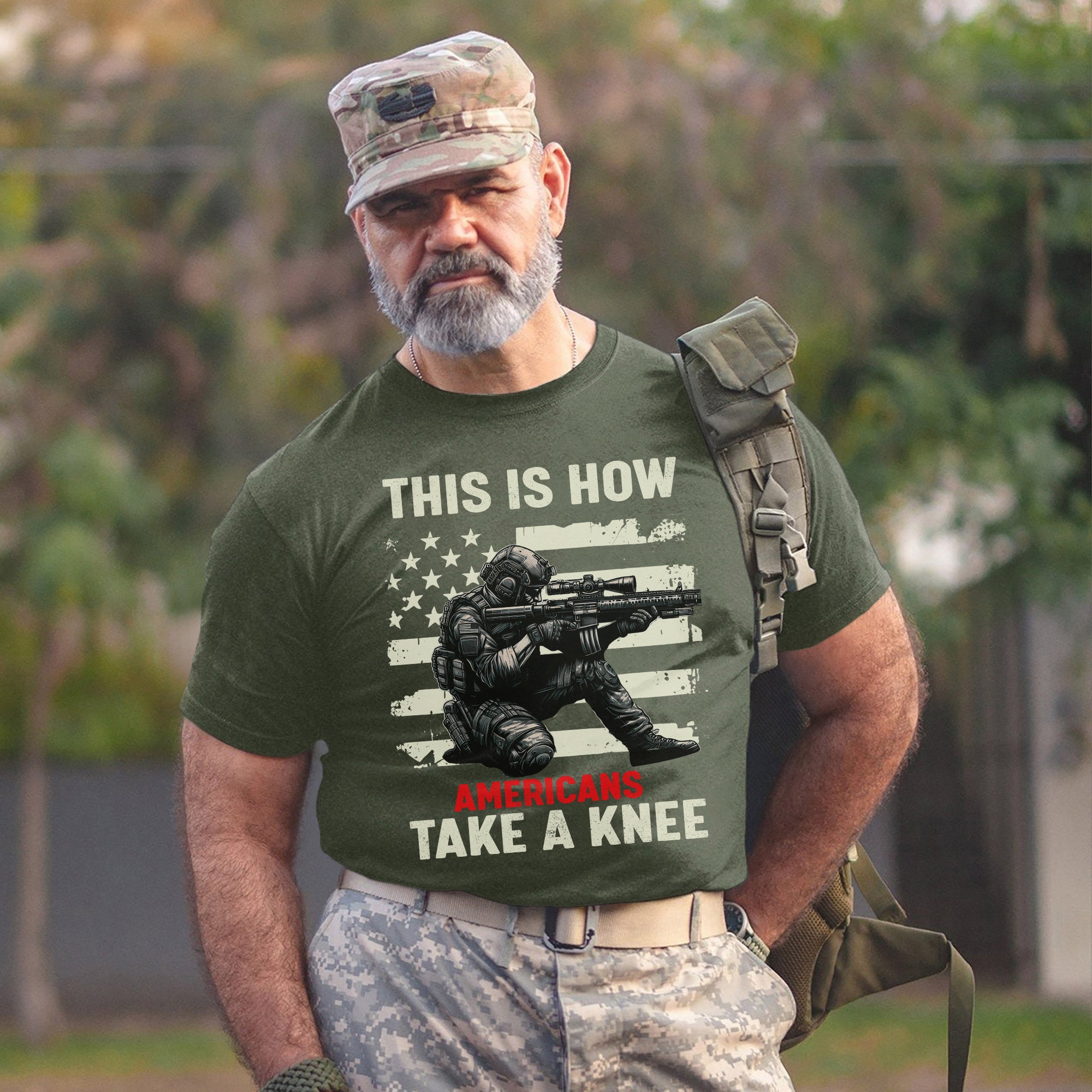 This Is How Americans Take a Knee Honoring Fallen Heroes with Respect Pride and Patriotism T-Shirt