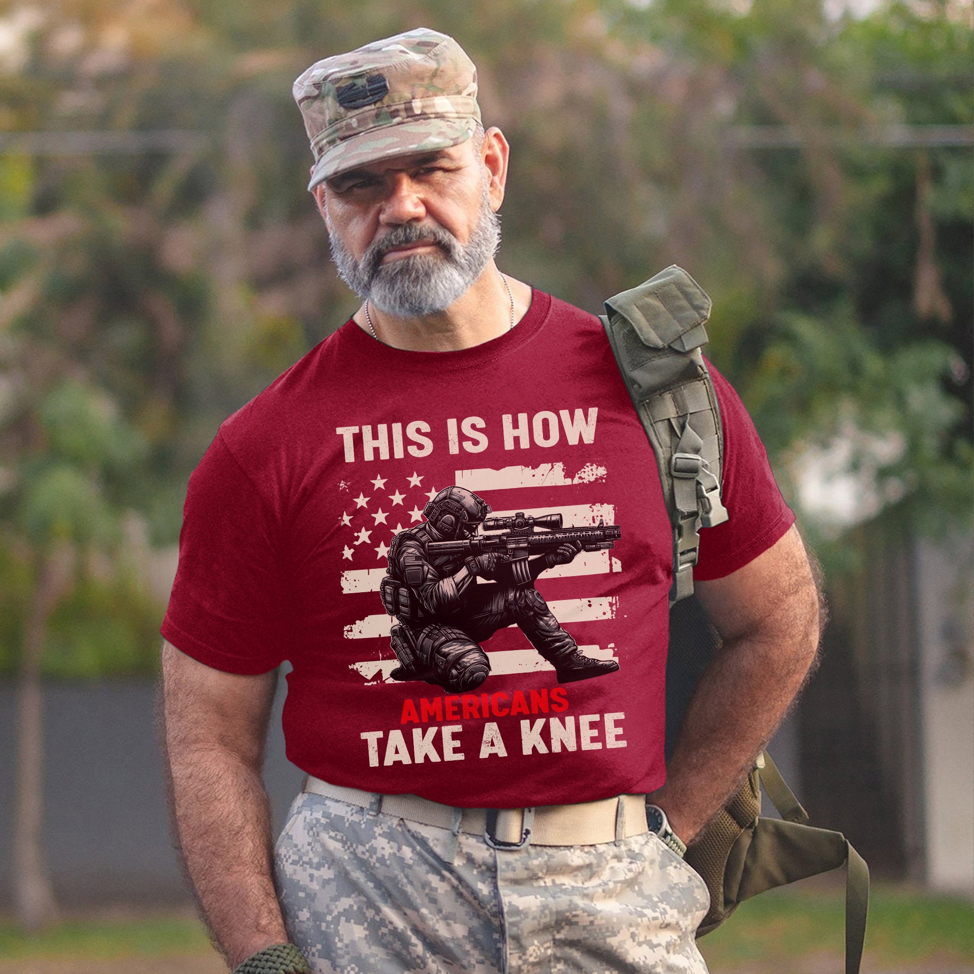 This Is How Americans Take a Knee Honoring Fallen Heroes with Respect Pride and Patriotism T-Shirt