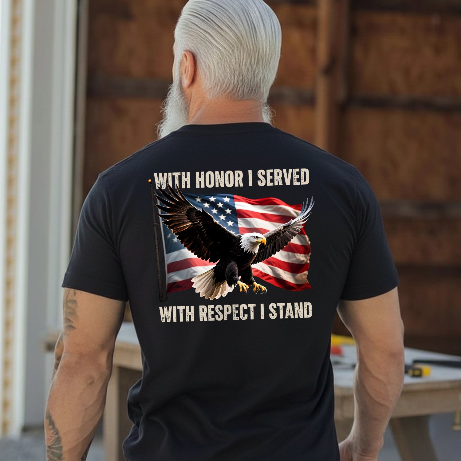 With Honor I Served With Respect I Stand T-Shirt Secondary image