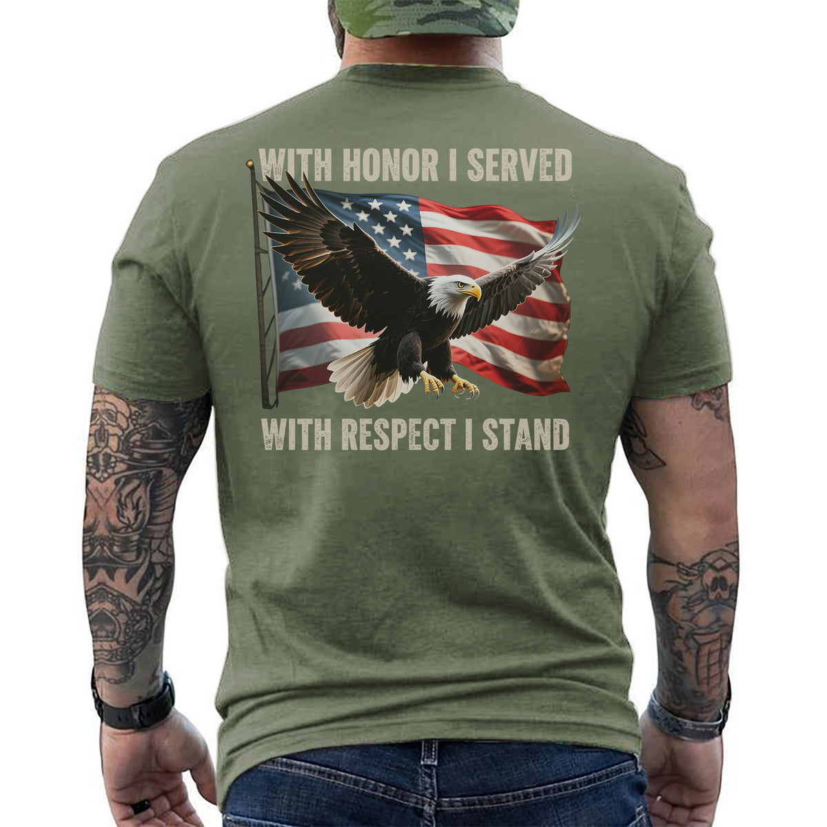 With Honor I Served With Respect I Stand T-Shirt