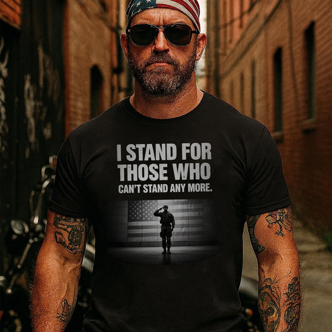 I Stand for Those Who Can’t Stand Anymore Honoring the Fallen with Respect Strength and Pride T-Shirt
