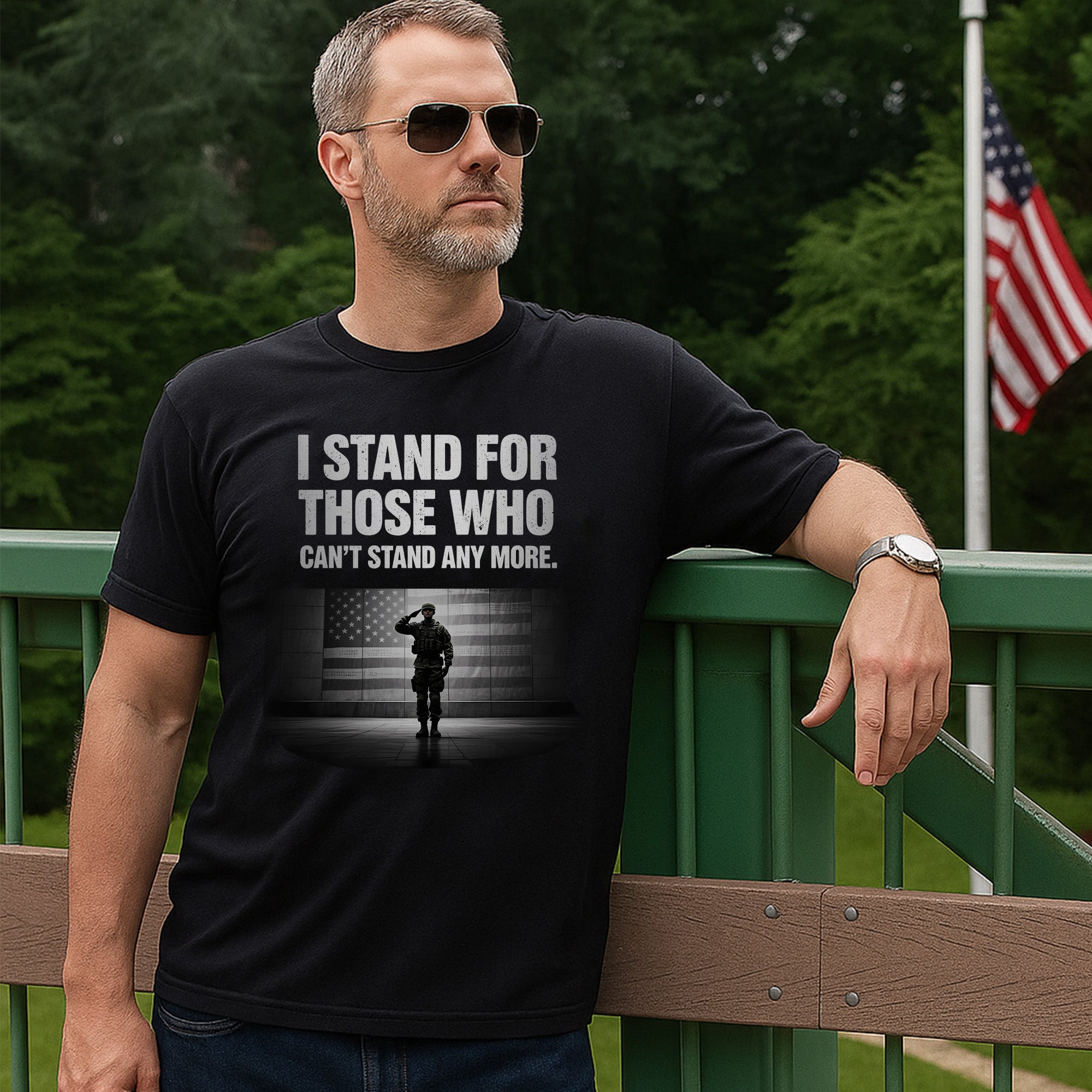 I Stand for Those Who Can’t Stand Anymore Honoring the Fallen with Respect Strength and Pride T-Shirt
