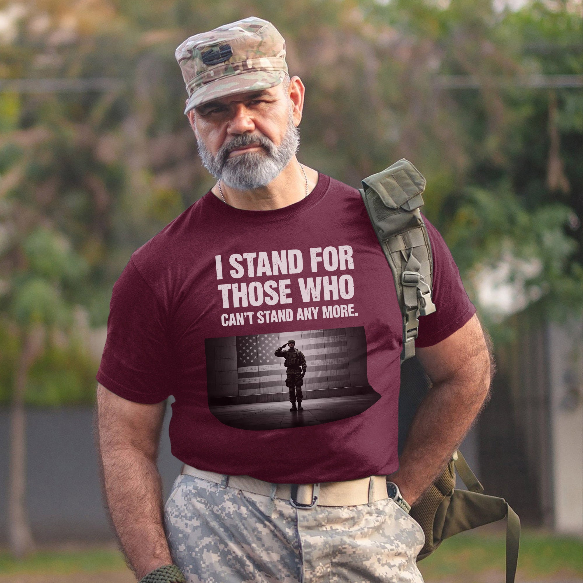 I Stand for Those Who Can’t Stand Anymore Honoring the Fallen with Respect Strength and Pride T-Shirt