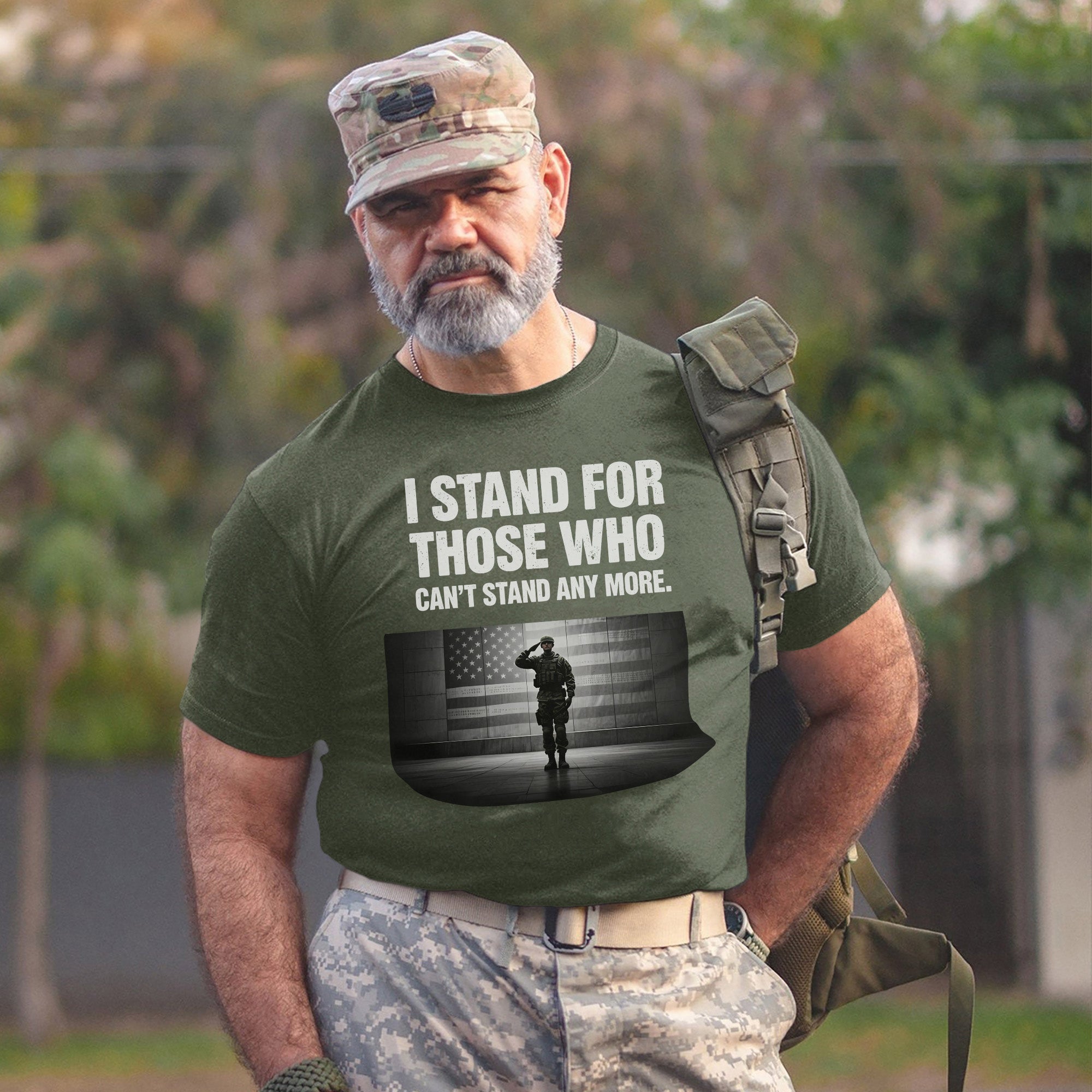 I Stand for Those Who Can’t Stand Anymore Honoring the Fallen with Respect Strength and Pride T-Shirt