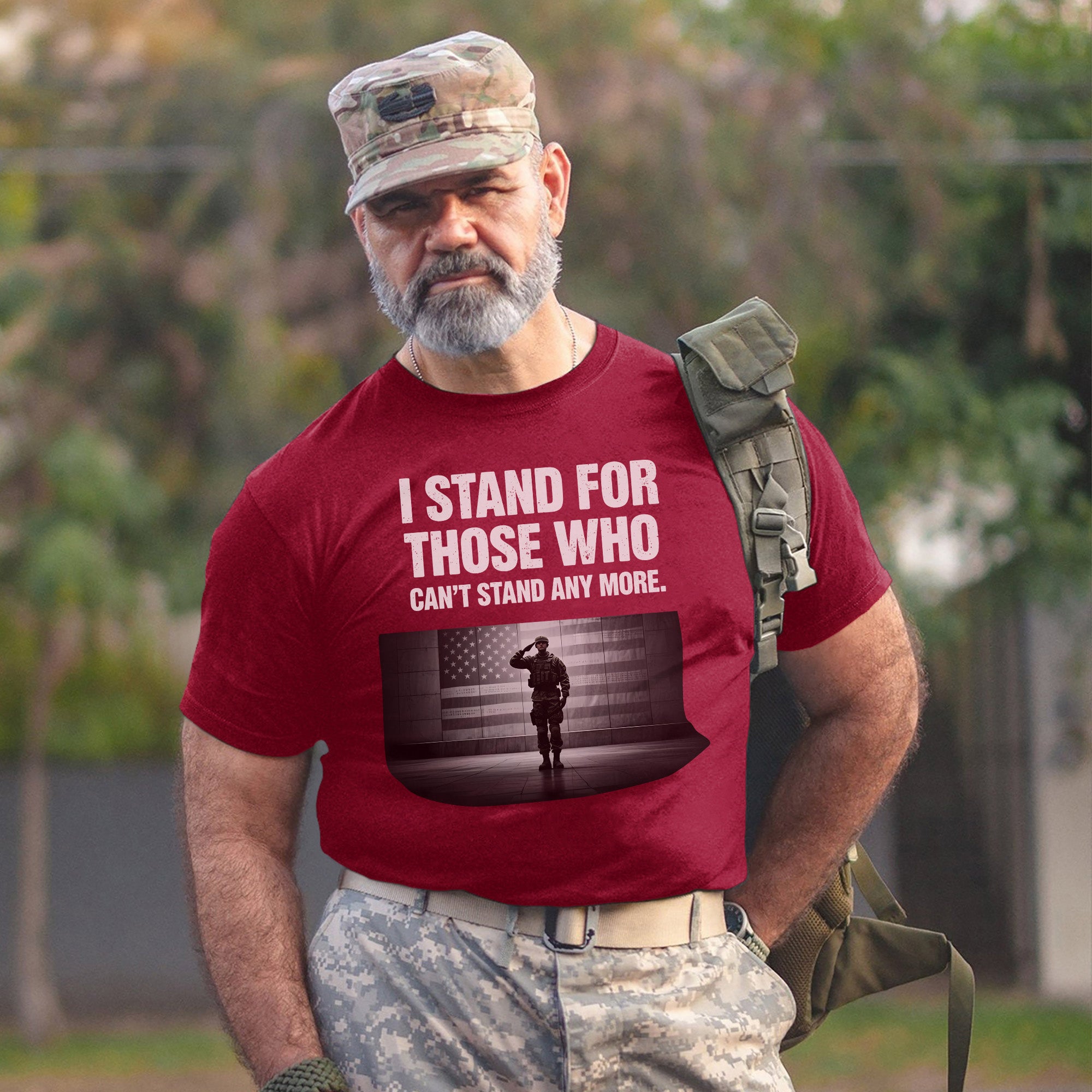 I Stand for Those Who Can’t Stand Anymore Honoring the Fallen with Respect Strength and Pride T-Shirt
