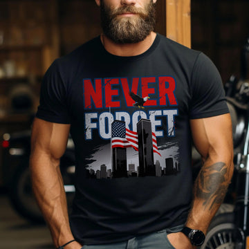 Never Forget Proud US Military Veteran Remembrance Honor and Patriotic Pride T-Shirt