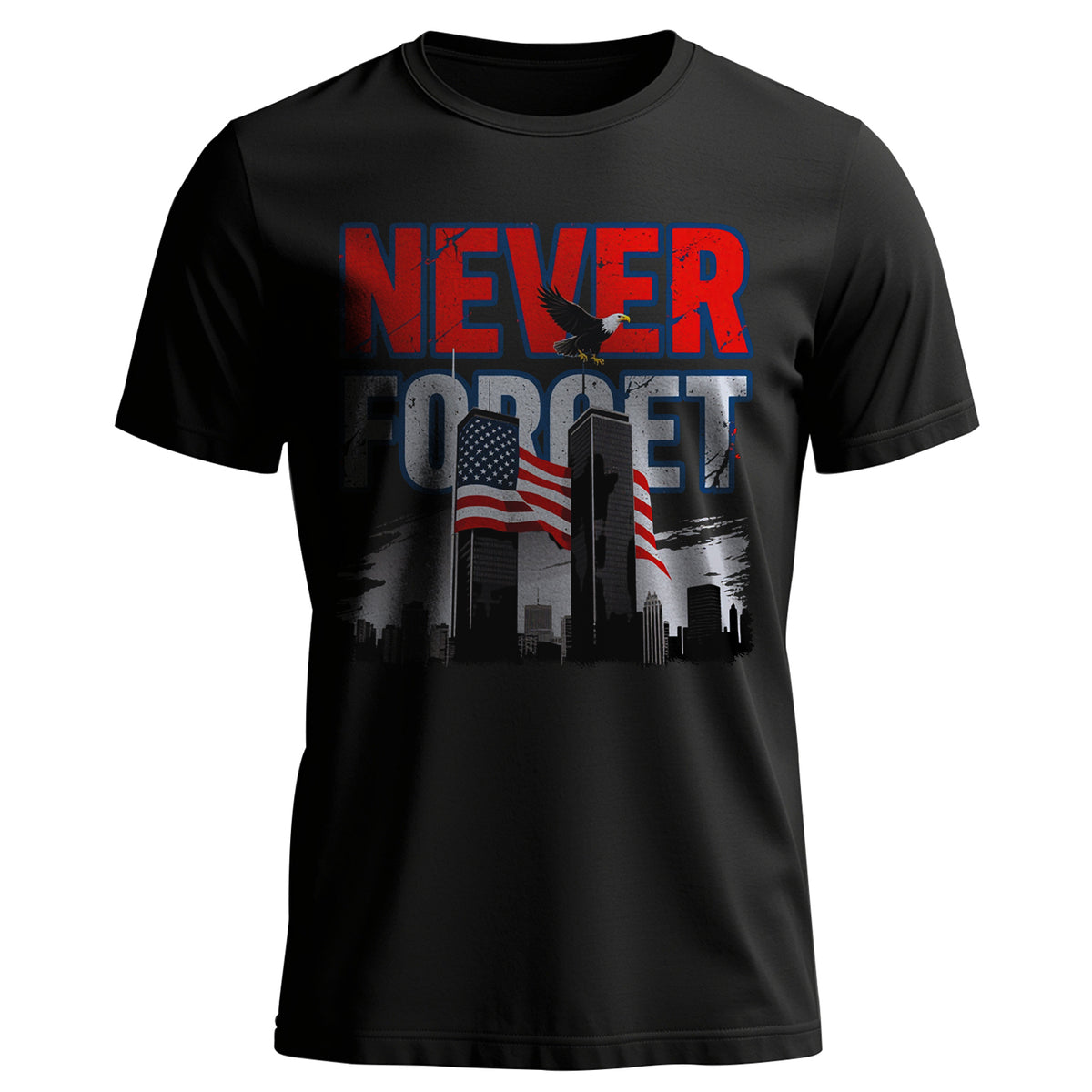 Never Forget Proud US Military Veteran T-Shirt Main image