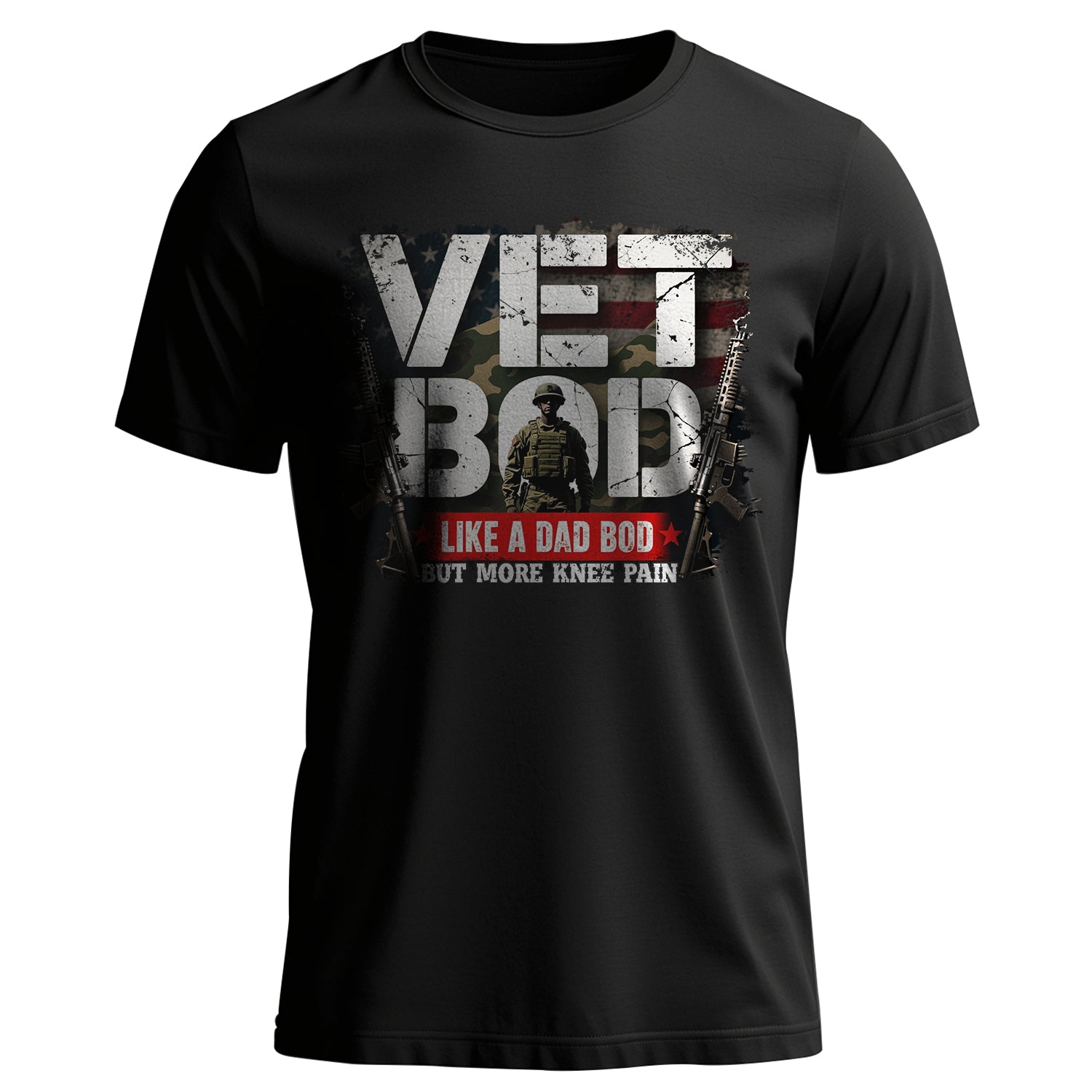 Vet Bod Like a Dad Bod but More Knee Pain T-Shirt