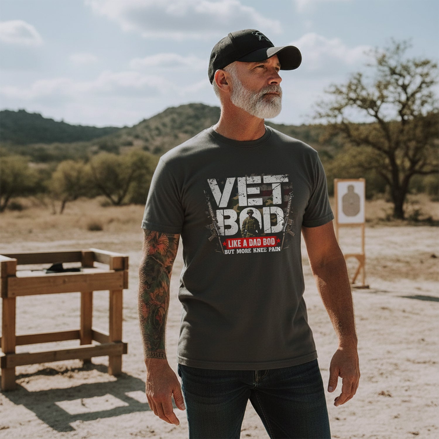 Vet Bod Like a Dad Bod but More Knee Pain T-Shirt
