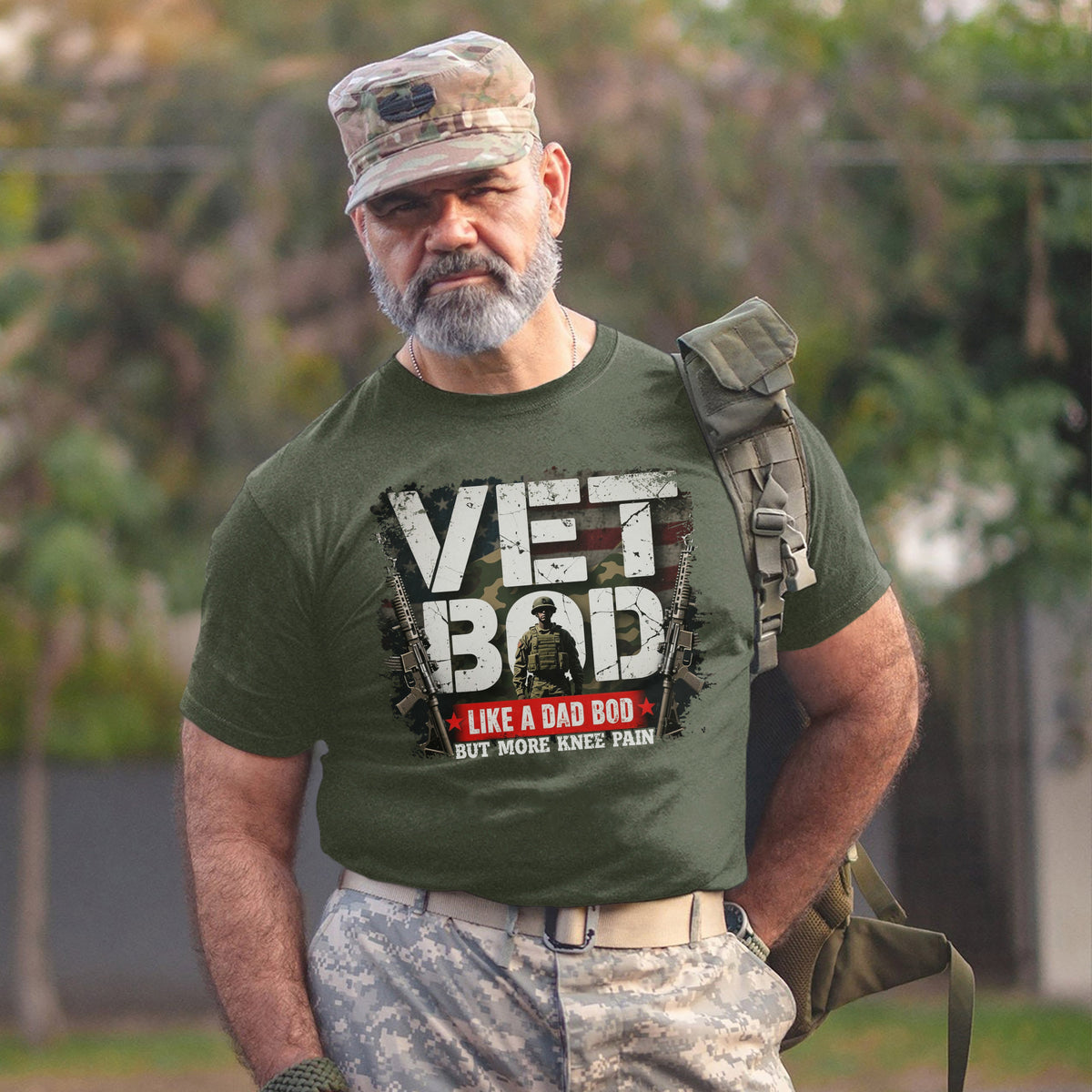 Vet Bod Like a Dad Bod but More Knee Pain T-Shirt