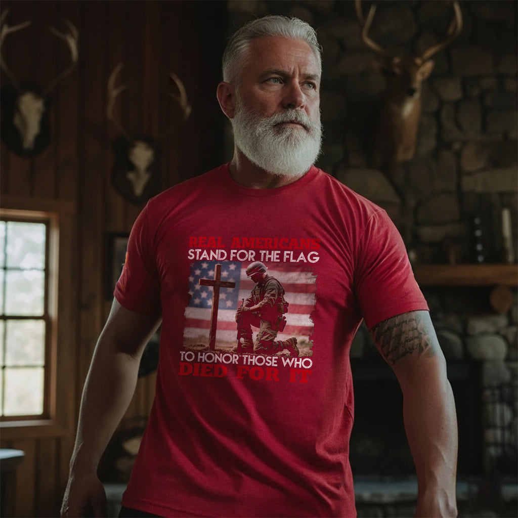 Real Americans Stand for the Flag to Honor T-Shirt