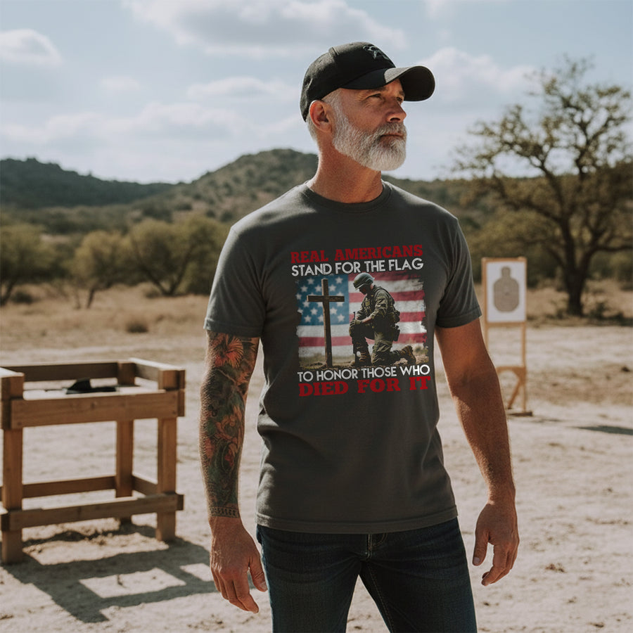 Real Americans Stand for the Flag to Honor T-Shirt
