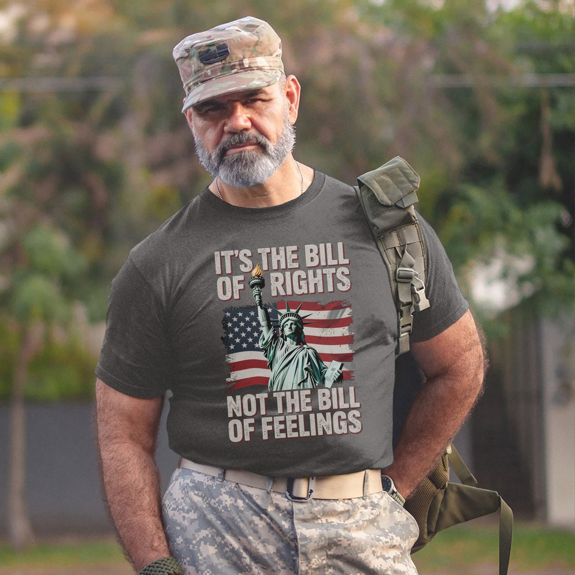 It’s the Bill of Rights Not the Bill of Feelings Proud US Military Veteran Patriotic T-Shirt