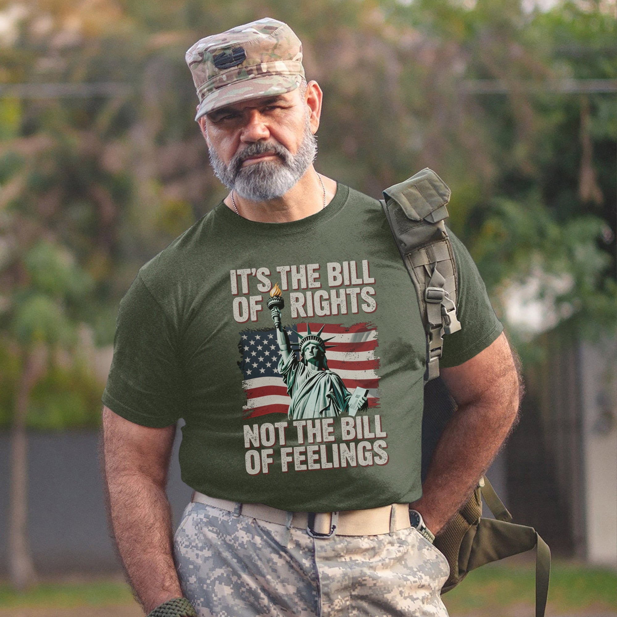 It’s the Bill of Rights Not the Bill of Feelings Proud US Military Veteran Patriotic T-Shirt