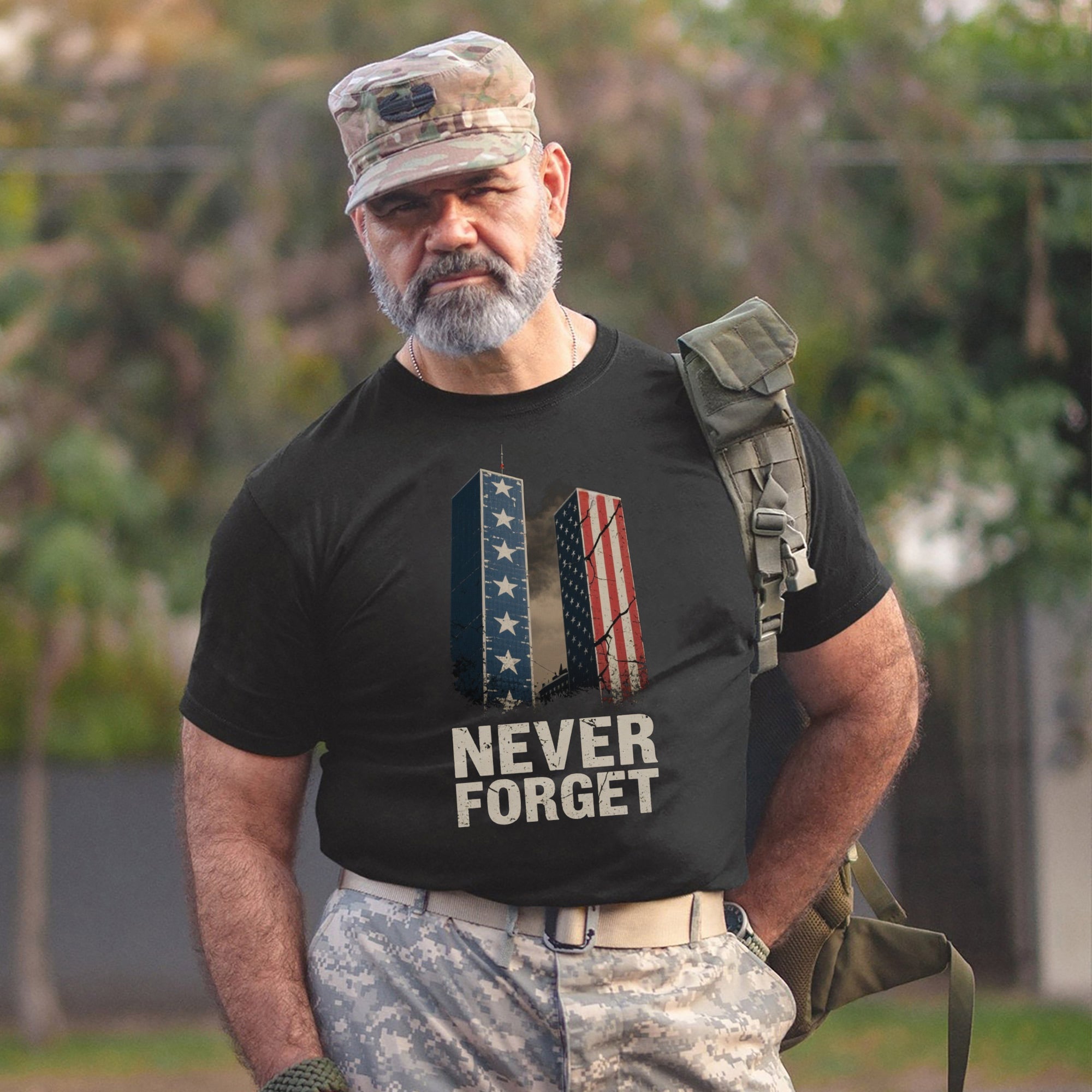 Never Forget Proud US Military Veteran Remembrance Honor and Sacrifice T-Shirt