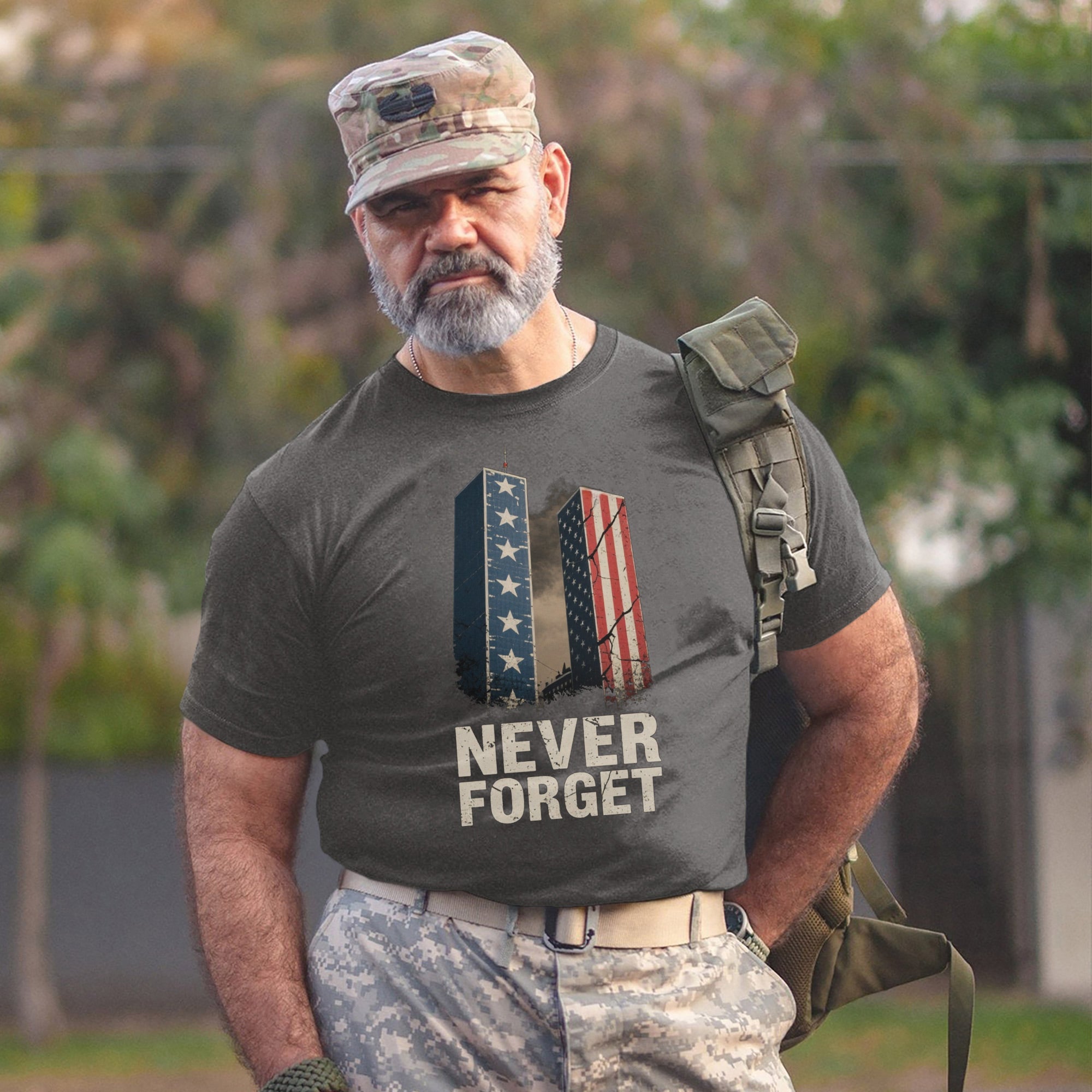 Never Forget Proud US Military Veteran Remembrance Honor and Sacrifice T-Shirt