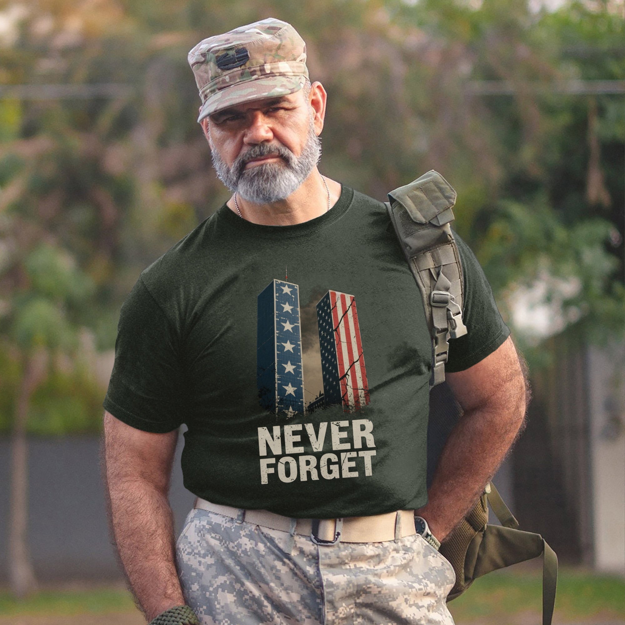 Never Forget Proud US Military Veteran Remembrance Honor and Sacrifice T-Shirt