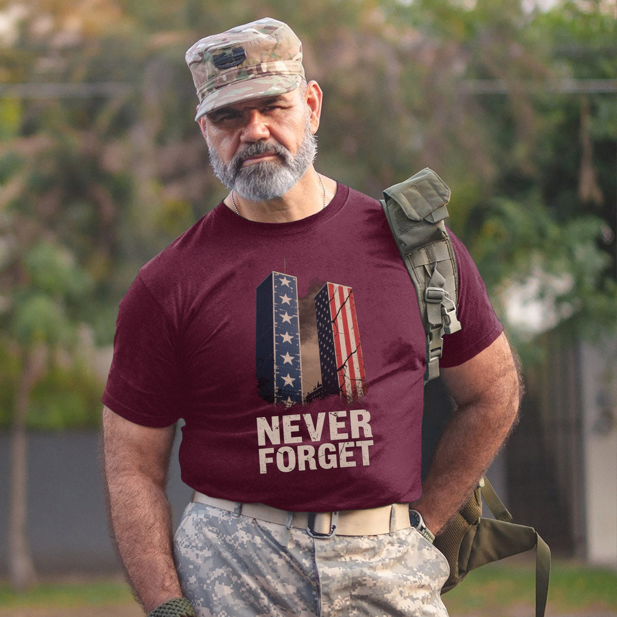 Never Forget Proud US Military Veteran Remembrance Honor and Sacrifice T-Shirt