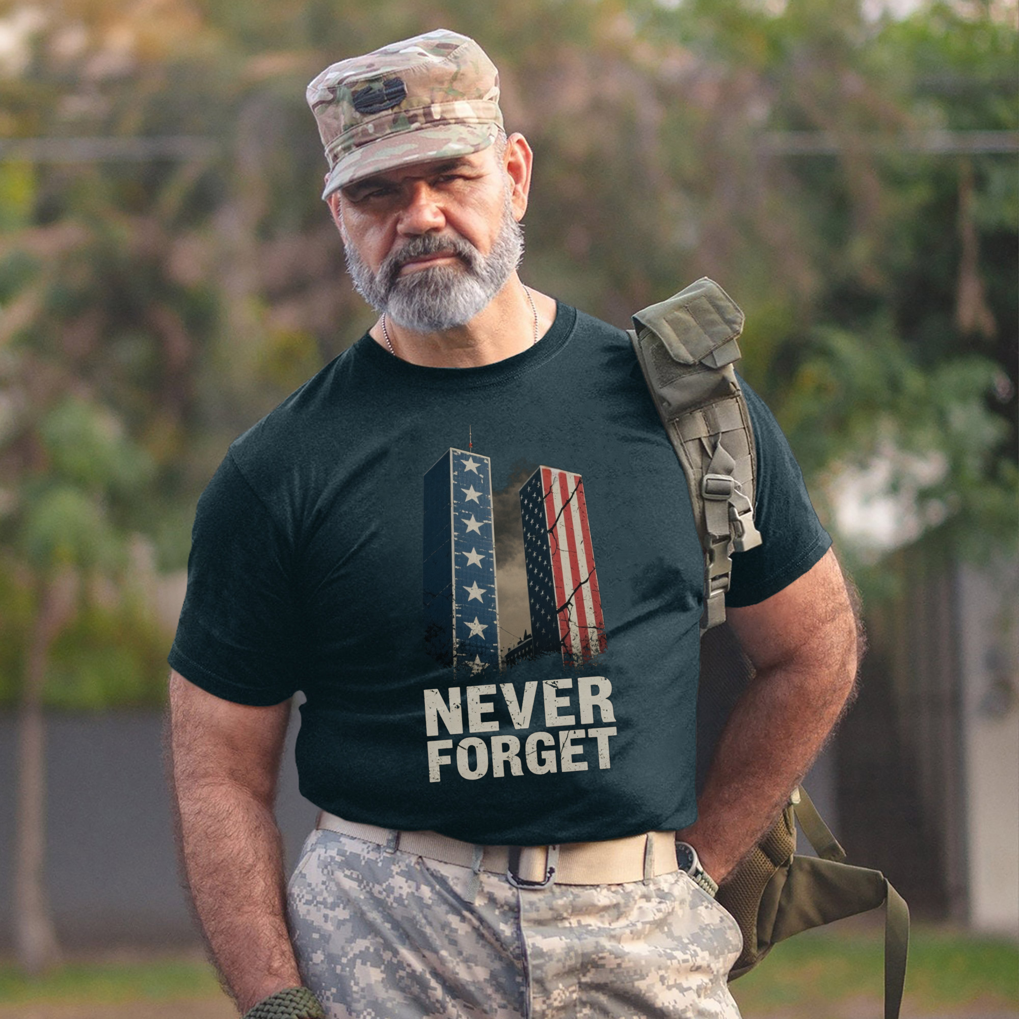 Never Forget Proud US Military Veteran Remembrance Honor and Sacrifice T-Shirt
