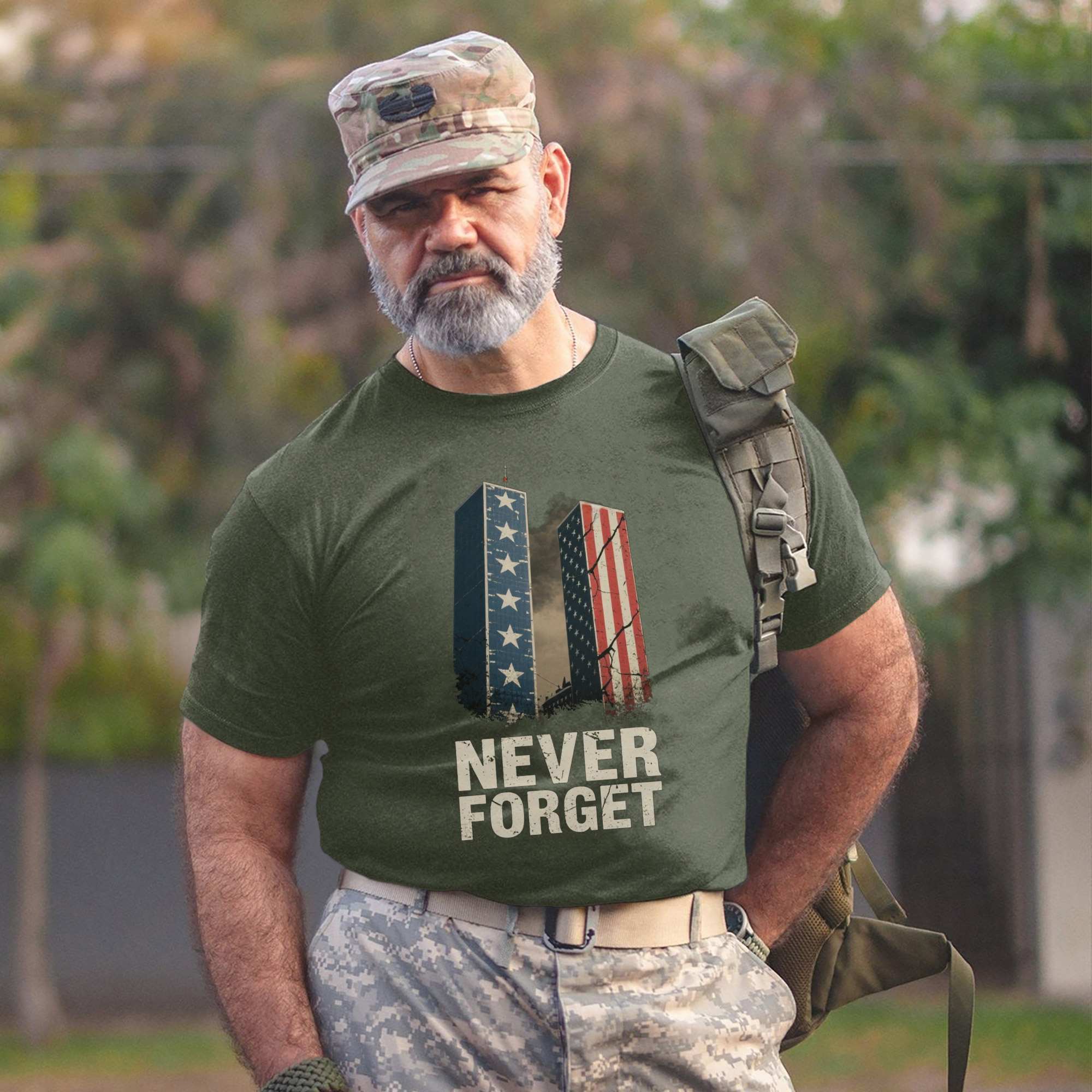 Never Forget Proud US Military Veteran Remembrance Honor and Sacrifice T-Shirt