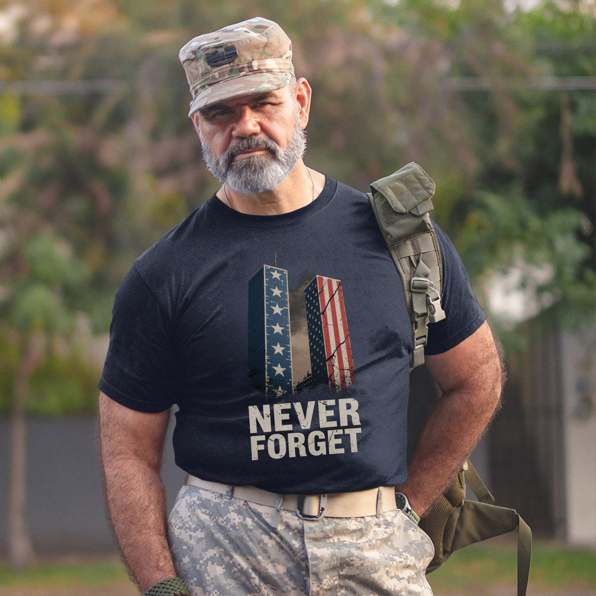 Never Forget Proud US Military Veteran Remembrance Honor and Sacrifice T-Shirt