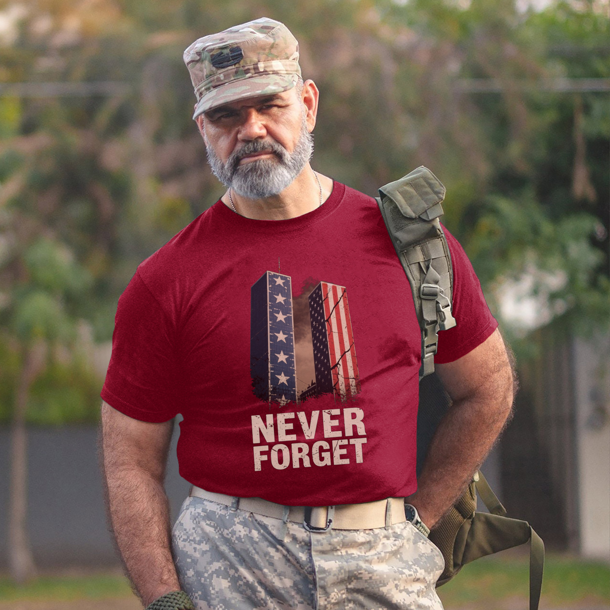 Never Forget Proud US Military Veteran Remembrance Honor and Sacrifice T-Shirt