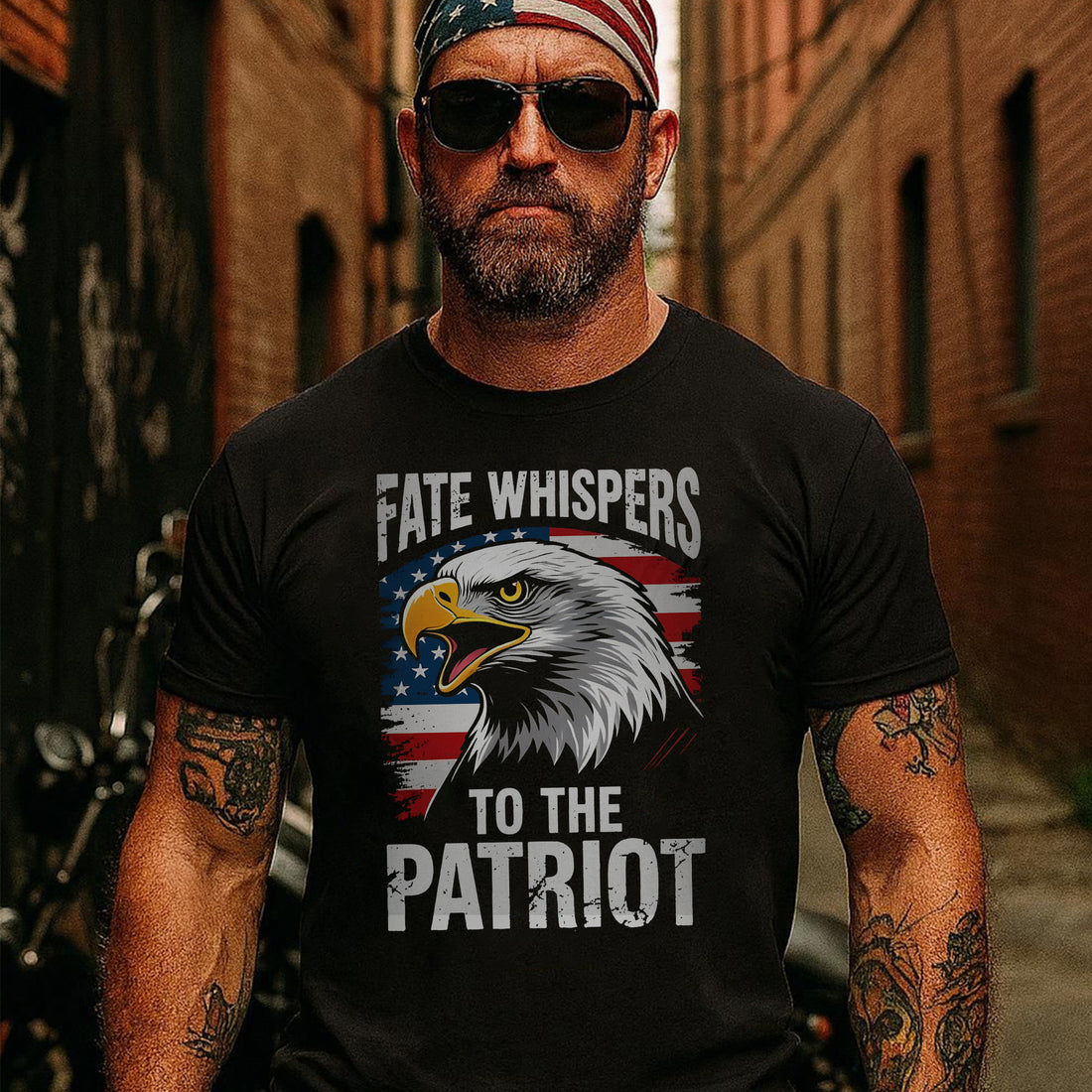 Fate Whispers to the Patriot Proud US Military Veteran Strength and Honor T-Shirt