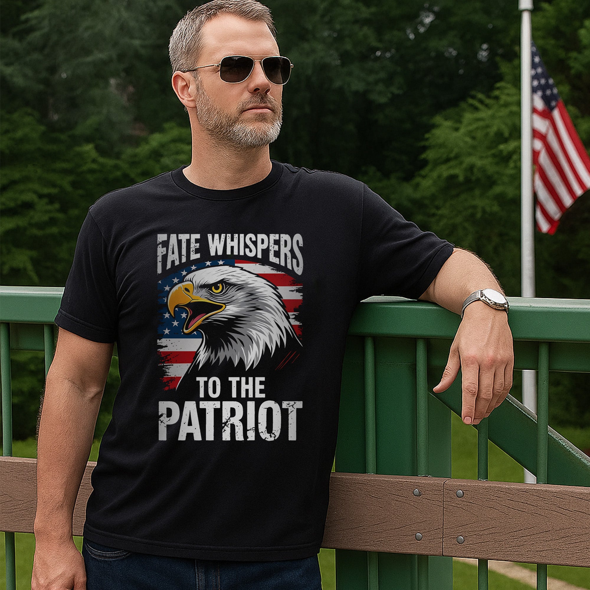 Fate Whispers to the Patriot Proud US Military Veteran Strength and Honor T-Shirt