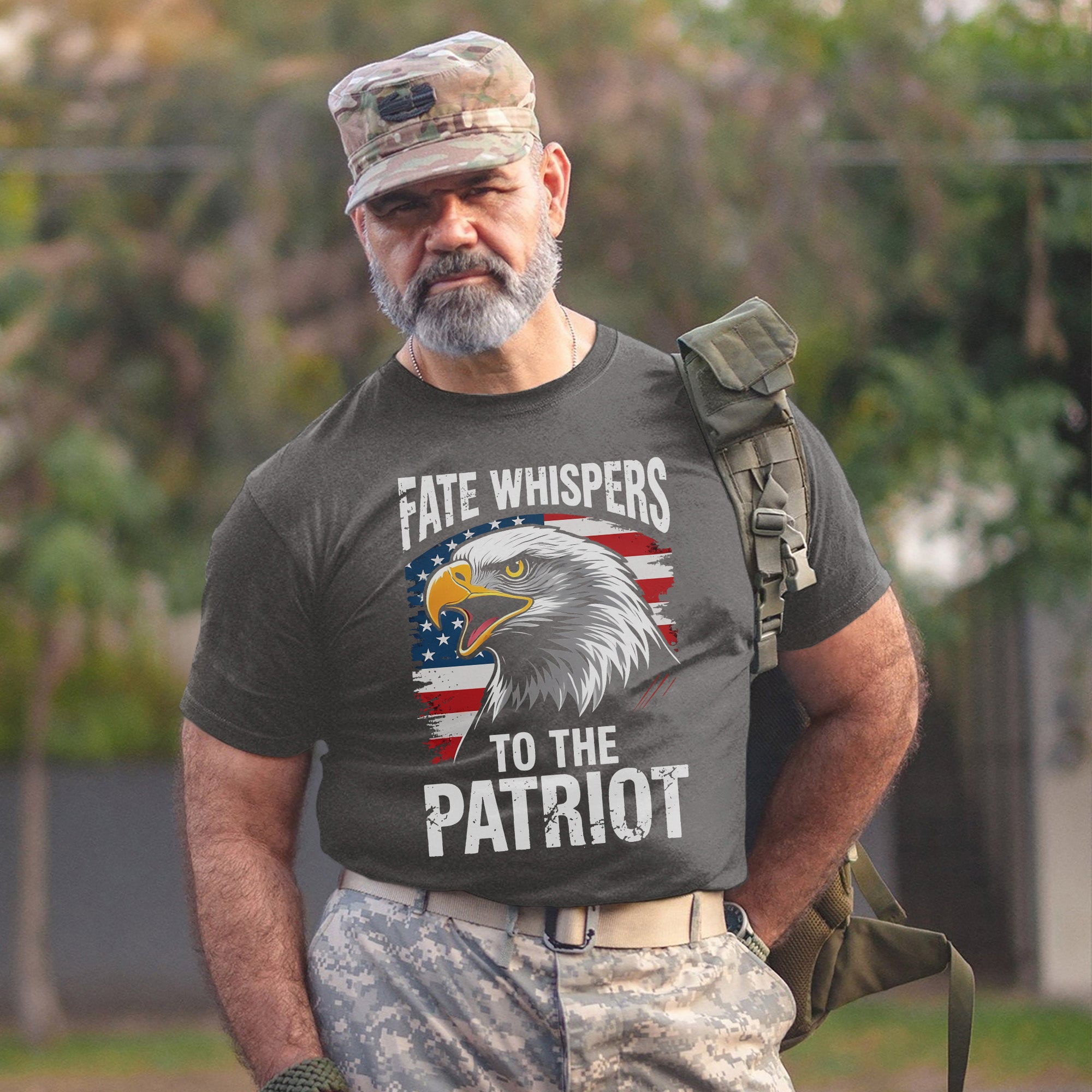Fate Whispers to the Patriot Proud US Military Veteran Strength and Honor T-Shirt