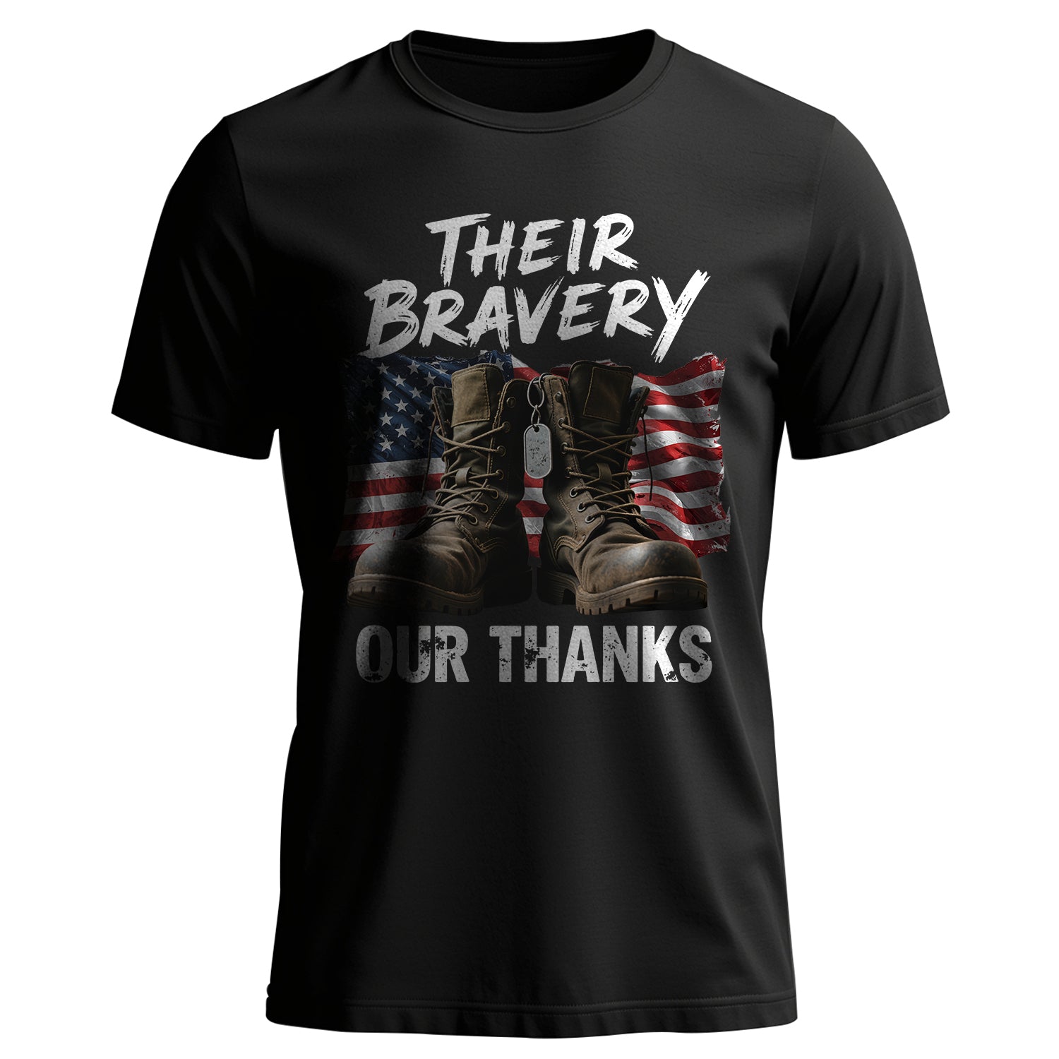 Their Bravery Our Thanks Proud US Military T-Shirt