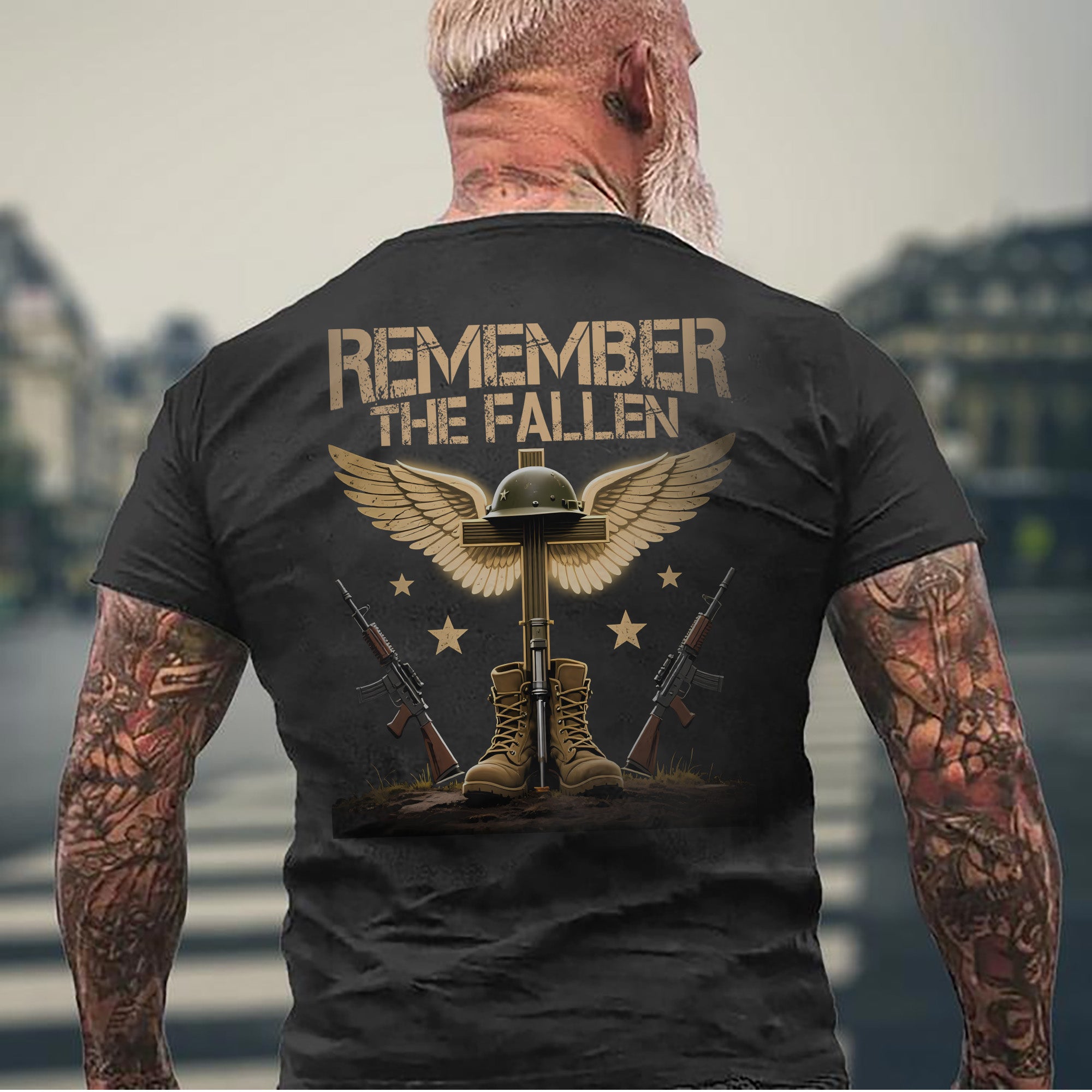 Remember the Fallen Honor the Sacrifice They Made for Our Freedom US Military Veteran T-Shirt