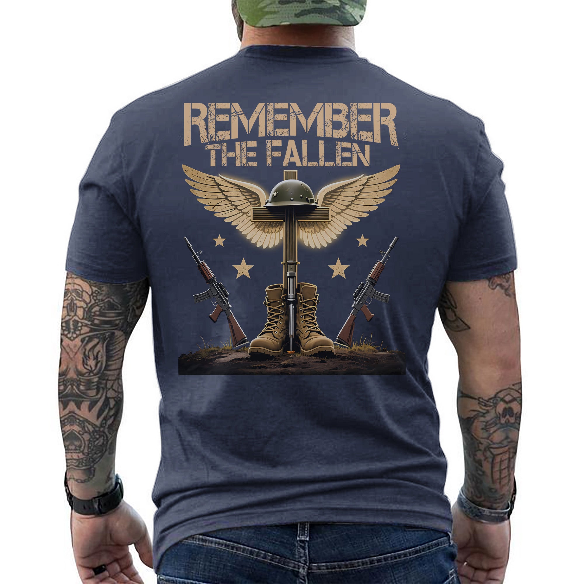 Remember the Fallen Honor the Sacrifice They Made for Our Freedom US Military Veteran T-Shirt