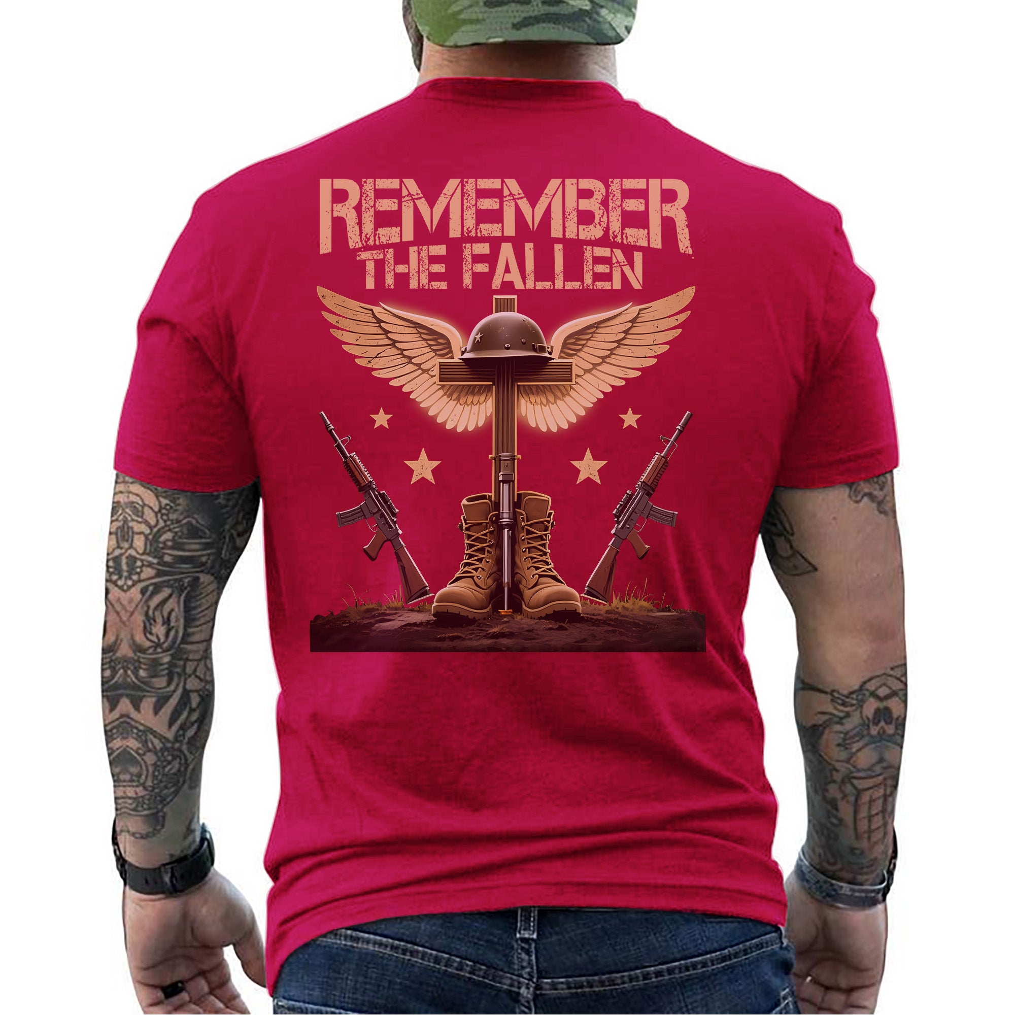 Remember the Fallen Honor the Sacrifice They Made for Our Freedom US Military Veteran T-Shirt
