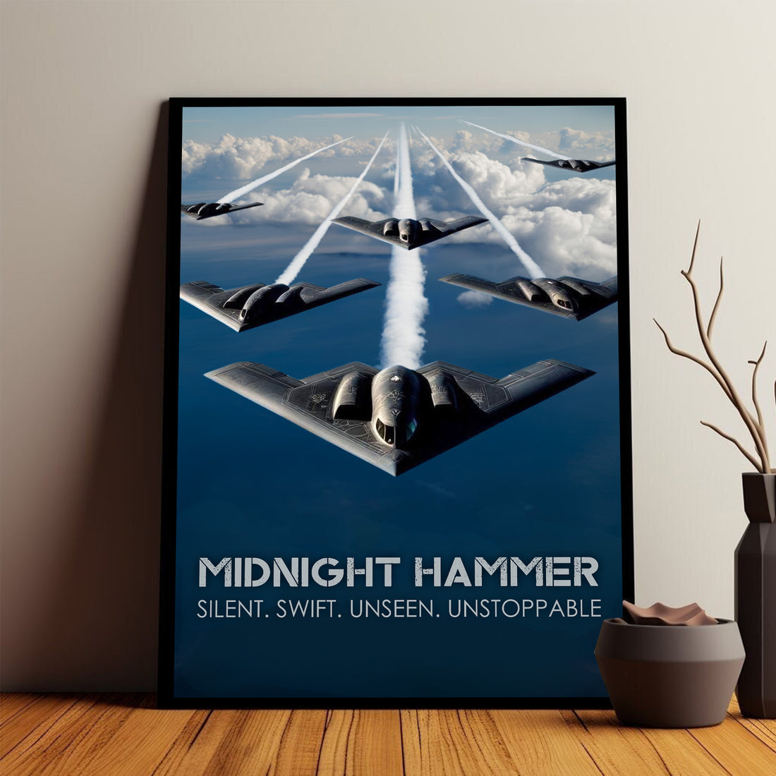 Operation Midnight Hammer Silent Swift Unseen Unstoppable Proud US Military Veteran Poster