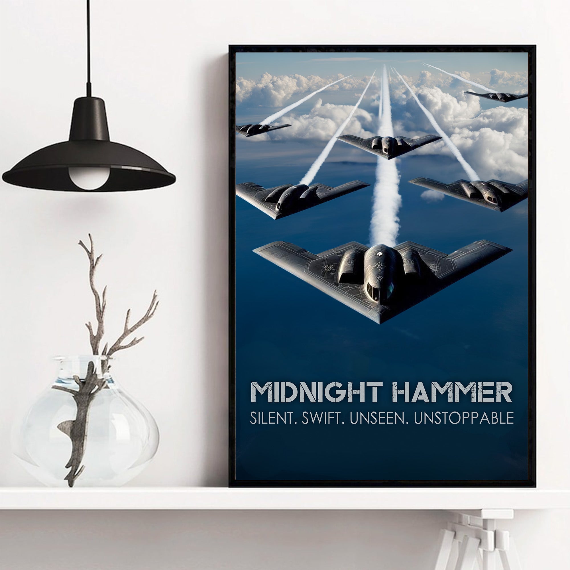 Operation Midnight Hammer Silent Swift Unseen Unstoppable Proud US Military Veteran Poster