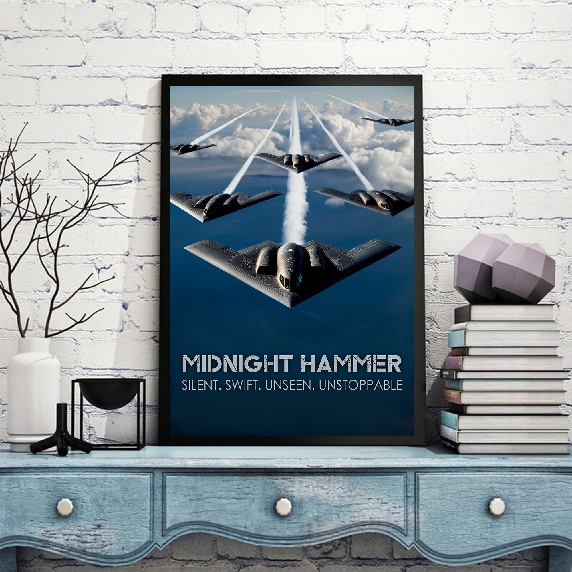 Operation Midnight Hammer Silent Swift Unseen Unstoppable Proud US Military Veteran Poster