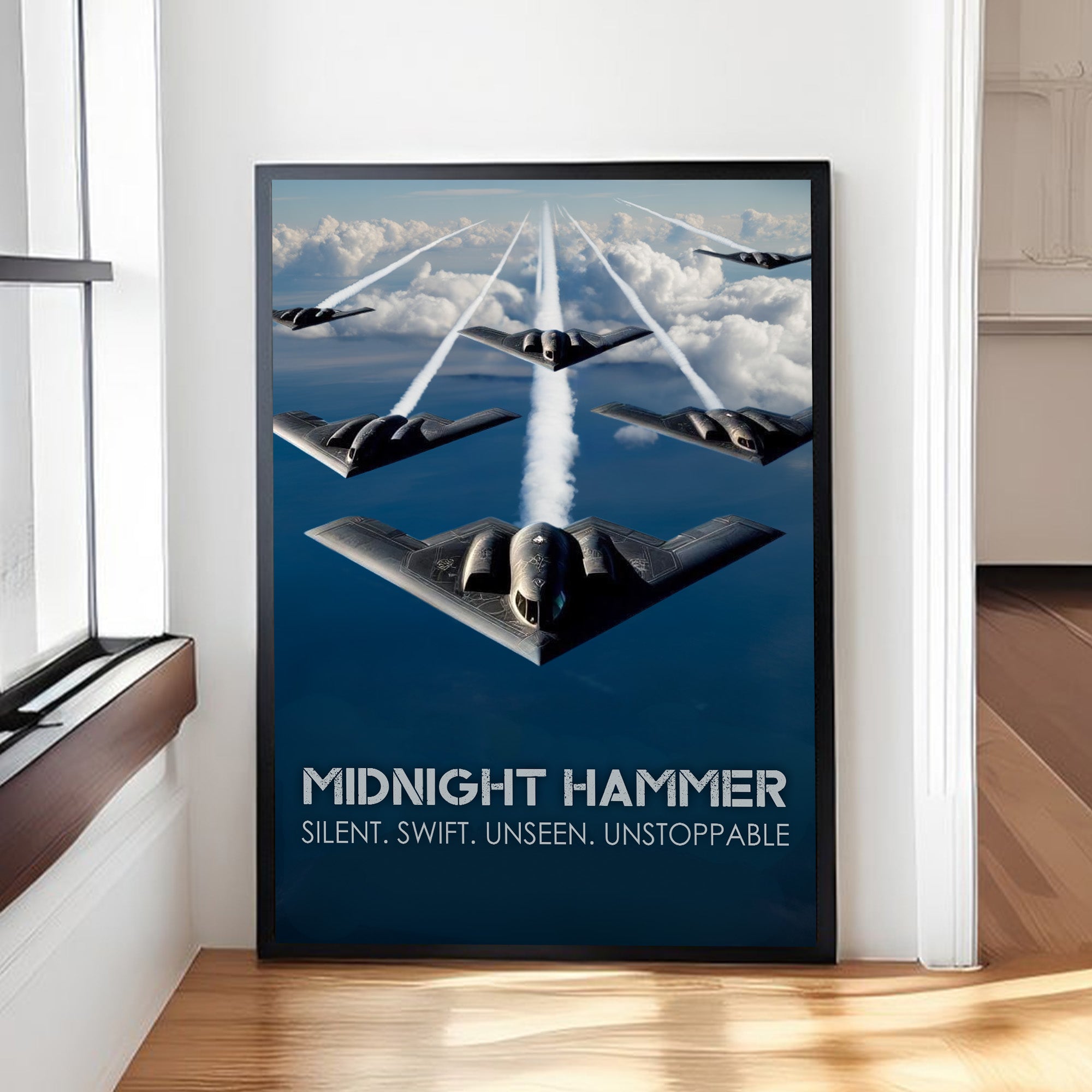 Operation Midnight Hammer Silent Swift Unseen Unstoppable Proud US Military Veteran Poster