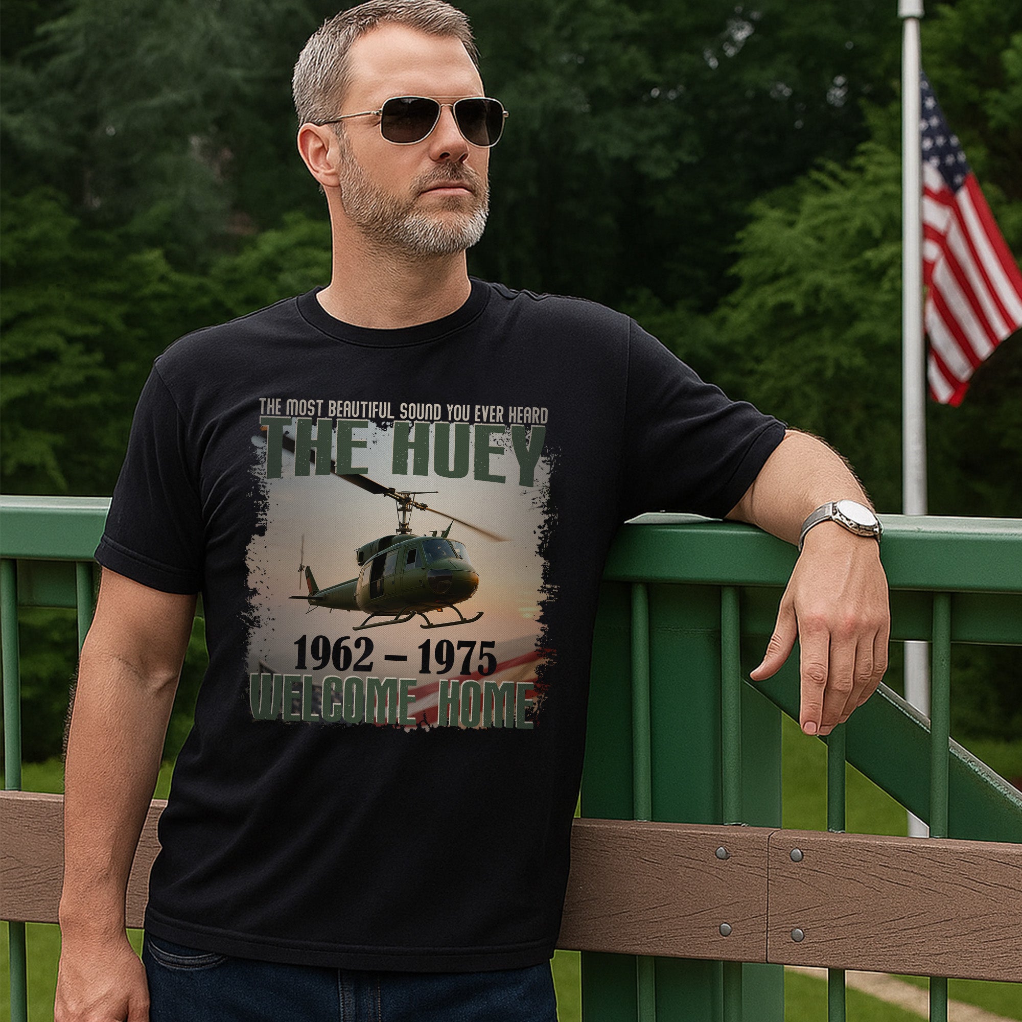 The Most Beautiful Sound You Ever Heard The Huey 1962–1975 Welcome Home US Veteran T-Shirt