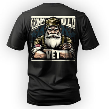 Grumpy Old Vet Proud US Military Veteran T-Shirt