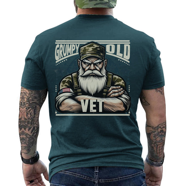 Grumpy Old Vet Proud US Military Veteran T-Shirt