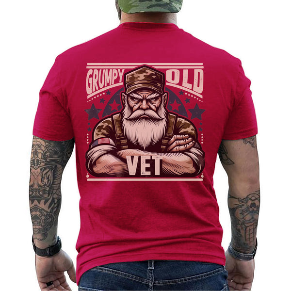 Grumpy Old Vet Proud US Military Veteran T-Shirt