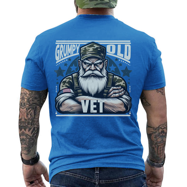 Grumpy Old Vet Proud US Military Veteran T-Shirt