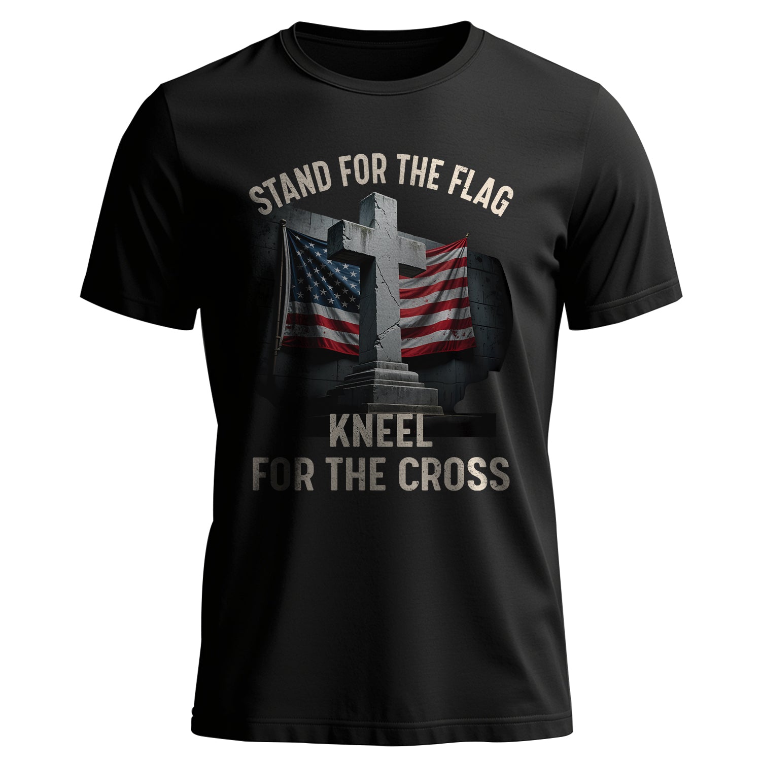 Stand for the Flag Kneel for the Cross T-Shirt
